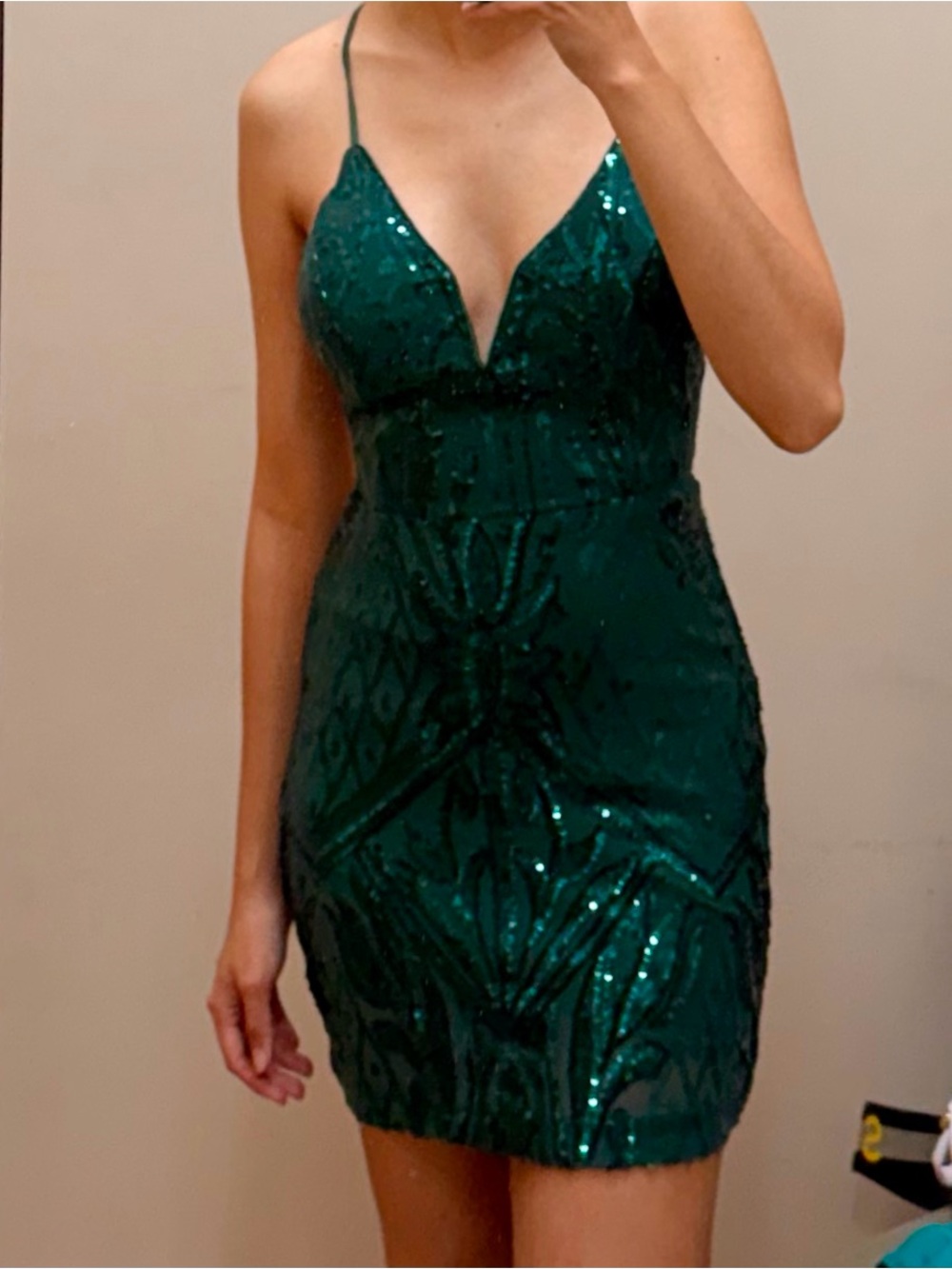 Lulus emerald dress size xs